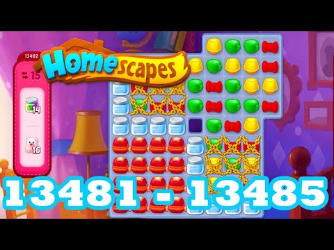 Homescapes Level 13481 - 13485 HD 3 - match puzzle Gameplay | android | IOS | 13482 | 13483 | 13484