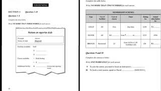 Notes On Sports Club| IELTS LISTENING SECTION-1