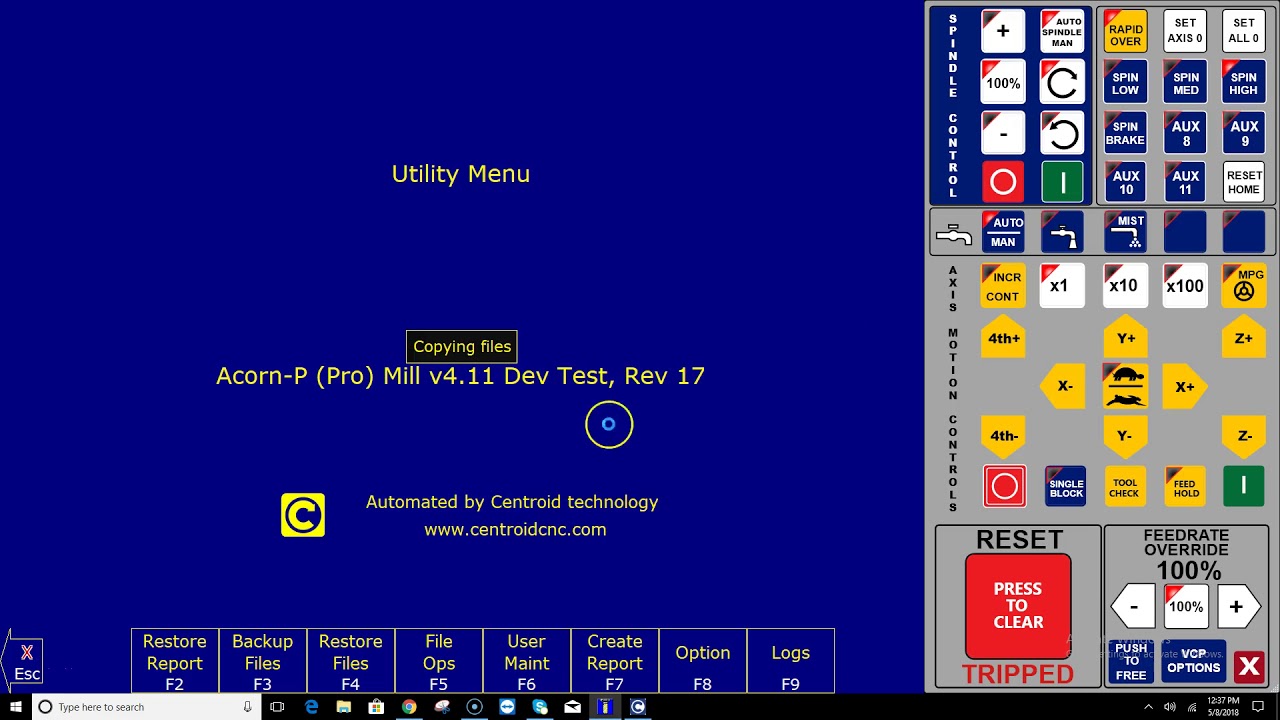 How to Update Centroid Acorn CNC12 software to the latest version.