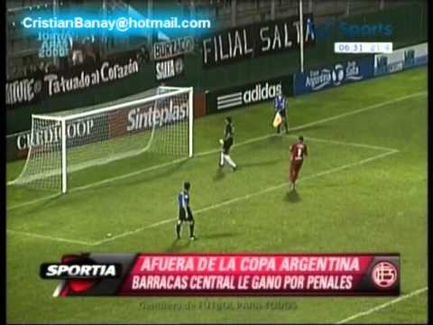 Lanus vs Barracas Central (0-0) (7-8) Copa Argentina 2011-12 (resumen del partido )