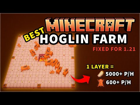 Minecraft BEST Hoglin Farm - INFINITE Leather & Food! | Java 1.21+
