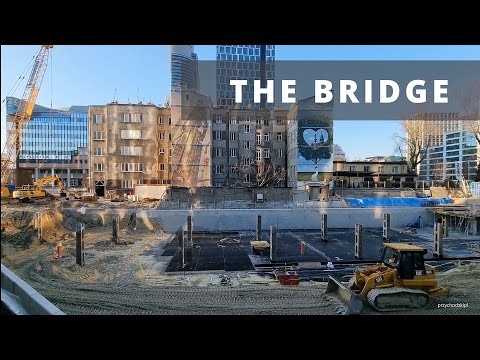 Warszawa / Warsaw Niedzielne prace na budowie The Bridge / Construction of The Bridge - 20.03.2022