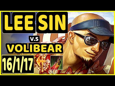 NJI (LEE SIN) vs VOLIBEAR - 16/1/17 KDA JUNGLE GAMEPLAY - EUW Ranked GRANDMASTER