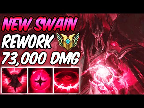 NEW SWAIN REWORK 2022 IS BROKEN - 73,000 DMG FULL AP MID GAMEPLAY | Build & Runes -League of Legends
