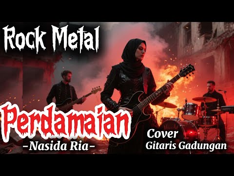 PERDAMAIAN - NASIDA RIA Versi Rock Metal | Cover Gitaris Gadungan (AI)