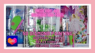 LAZADA 5D DIAMOND PAINTINGS BUTTERFLY FAIRY RELAX FOREST SEASIDE TOWN DESIGNS ANO ANG PINAKAMAGANDA?