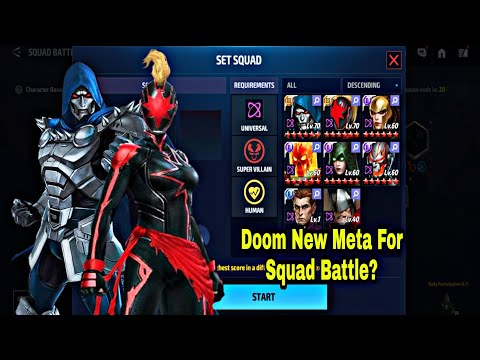 Doctor Doom VS Captain Marvel Squad Battle Comparison - Marvel Future Fight