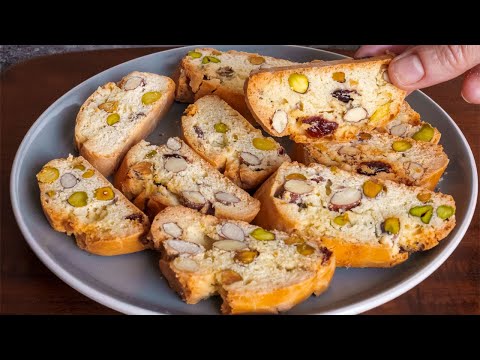 Perfect Holidays and Christmas Cookies 🎄! Quick, easy Homemade Almond Pistachio Cranberry Biscotti