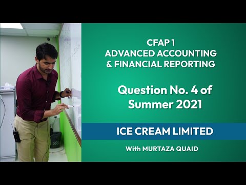 CFAP 1 | AAFR | Summer 2021 | Question No. 4 | Ice Cream Limited | Sir Murtaza Quaid