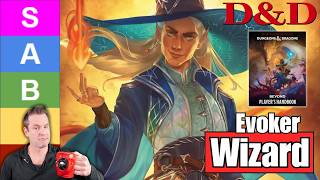 D&D 5.5e: Evoker Wizard Subclass - Analysis Guide Ranking - PHB