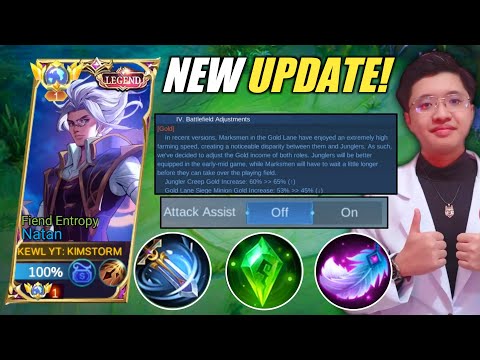 NERF ON GOLD LANE❓TOP 1 GLOBAL NATAN UPDATED BUILD AND EMBLEM🔥