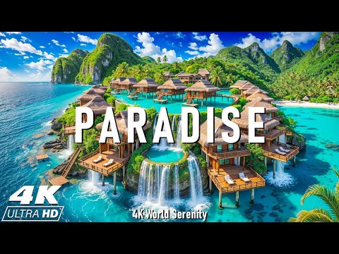 FLYING OVER PARADISE (4K UHD)- Relaxing Music Along With Beautiful Nature Videos - 4K Video Ultra HD