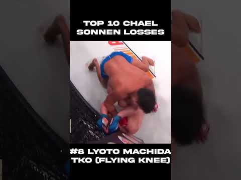 Top 10 Chael Sonnen Losses #8 Lyoto Machida Flying Knee TKO