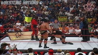 Download lagu Triple H Smashed by The Rock, Undertaker and Kane mp3