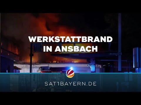 Werkstattbrand in Ansbach: Schaden liegt bei rund 250.000 Euro