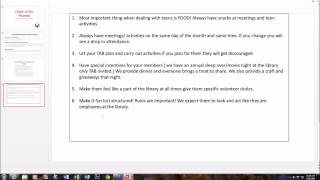 Big Talk From Small Libraries 2014: How to Start a Great Teen Advisory Board