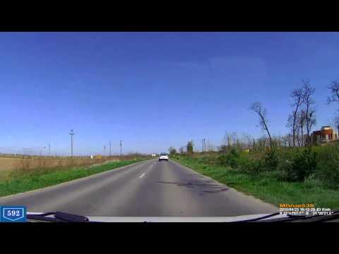 Driving in Romania. DJ 592: Timişoara - Buziaş. (Timelapse 3x)