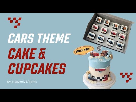 Disney Cars Cake & Cupcakes Tutorial | Easy Buttercream Birthday Cake Decorating