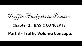 Traffic Volume Terms and Concepts