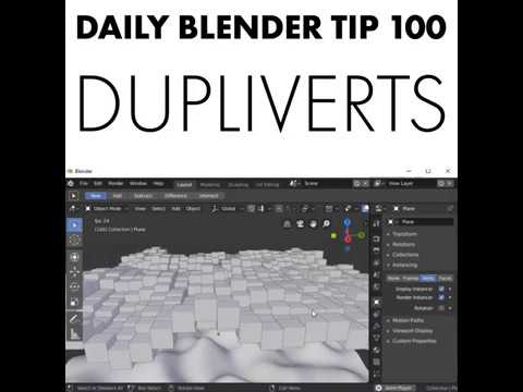 Daily Blender Tip 100 - Dupliverts For Motion Graphics
