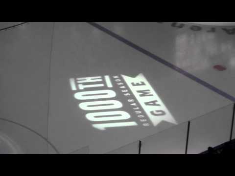 Columbus Blue Jackets vs. Philadelphia Flyers 1,000th Game Introduction 1/23/2014