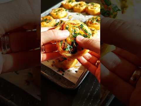 So crispy filo rolls❗️🔥😋 #easyrecipe #snack