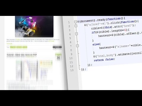 Tutoriel jQuery Scrolling animé avec jQuery
