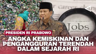 Download lagu President Prabowo says poverty and unemployment rates are at their lowest since the 1998 crisis mp3