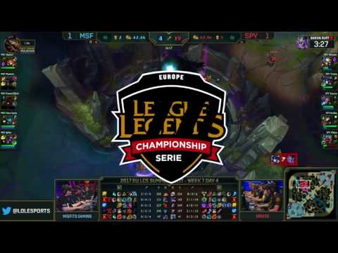 MSF vs SPY Highlights Game 3 EU LCS SUMMER 2017 Misfits vs Splyce by Onivia