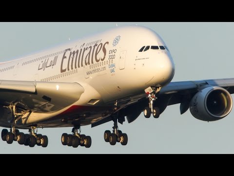 20 HEAVY LANDINGS in 10 minutes - AIRBUS 380, BOEING 787 ...