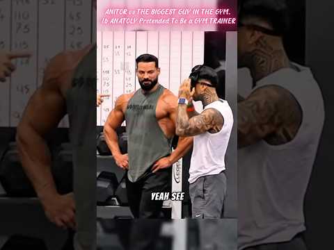 ANITOR vs THE BIGGEST GUY IN THE GYM. lb ANATOLY Pretended To Be a GYM TRAINER,,....#funny #gym