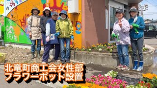 Phân hội Phụ nữ thuộc Phòng Thương mại và Công nghiệp thị trấn Hokuryu trang trí chậu hoa và làm đẹp thị trấn bằng lòng hiếu khách! - YouTube