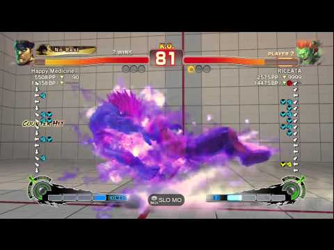 Happy Medicine (M.Bison/Dictator) vs. RICEATA (Blanka) SSF4:AE XBL Match