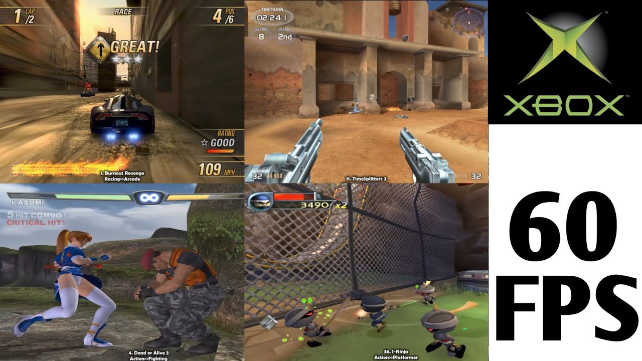 TOP 50 BEST 60FPS OG XBOX GAMES [GAMES THAT RUN AT 60FPS]