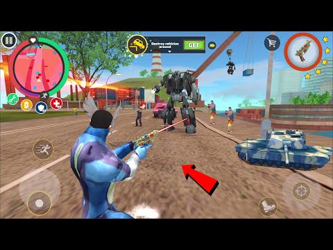 Rope Hero Vice Town - (Rope Hero with flare gun) Balloon Gun and rope hero - Android Gameplay HD