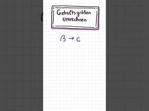 Von der Massenkonzentration g/Lzur molaren Konzentration mol/L