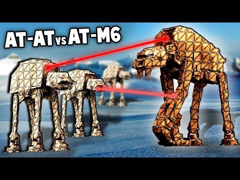 NEW First Order AT-m6 vs AT-AT! (Forts Star Wars Mod Gameplay)