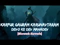 Karpur Gauram Karunavtaram[Slowed Reverb] | Devo De Dev Mahadev | LO-FI Mix | Use Headphones 🎧|