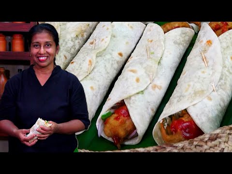 Prawns Frankie 😋 A popular Indian street food recipe | Best Village Cooking