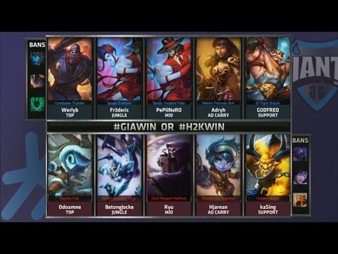 H2K vs GIA Game 3 Highlights - H2K GAMING vs GIANTS GAMING - QUARTERFINAL EU LCS SUMMER 2015