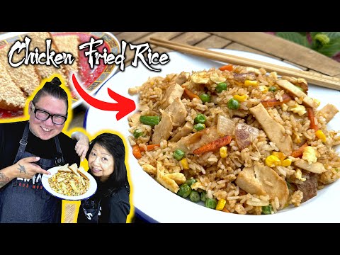 How Chinese Chefs cook CHICKEN FRIED RICE 🍚 🍗Mum and Son Professional Chefs Cook
