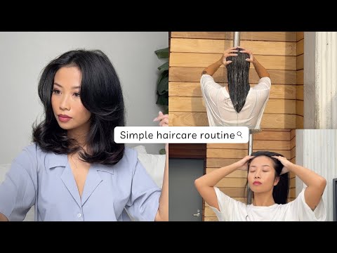 Simple haircare routine for healthy scalp & shiny hair