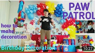 PAW PATROL birthday party decorations and ideas