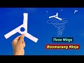 new ninja boomerang  (Three wings), flying boomerang toy, paper best toy helicopter,  flying fan