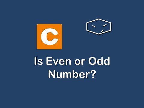 even or odd number in c