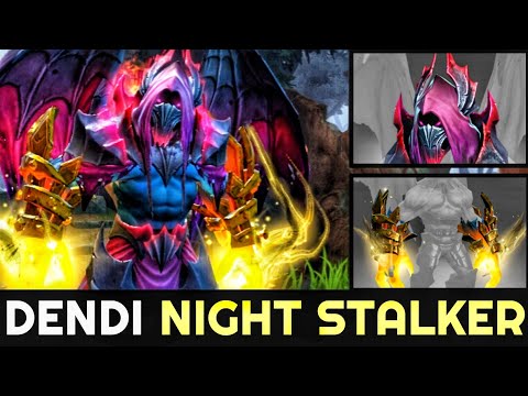 DENDI Night Stalker with New TI10 Collector’s Cache set + Golden Immortal Dota 2