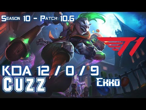 T1 Cuzz EKKO vs GRAGAS Jungle - Patch 10.6 KR Ranked