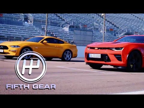 Ford Mustang V8 GT VS Chevrolet Camaro V8 - The Drag Race! | Fifth Gear