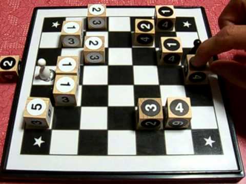 Dice King Chess - silent demonstration of game play by designer