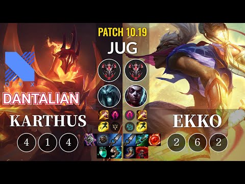 DRX Dantalian Karthus vs Ekko Jungle - KR Patch 10.19